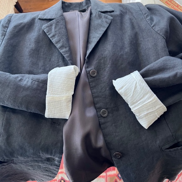 NYGARDSANNA 100% Linen Blazer in Midnight - 36/ US S (4-6) - Picture 6 of 14
